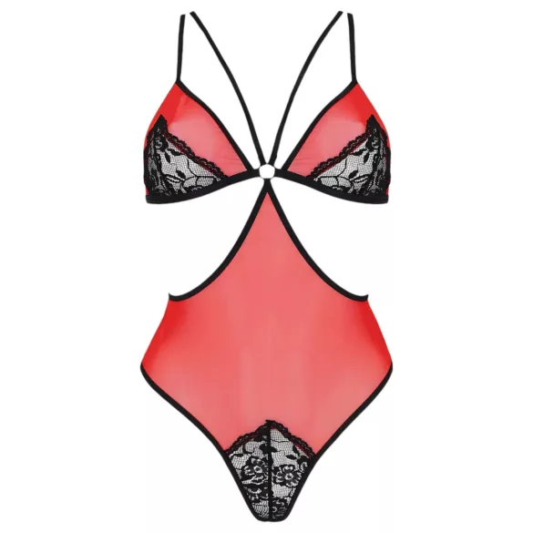 Pasión Peonía - body con aberturas laterales (rojo) - L/XL