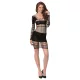 Passion BS105 - minivestido de malla negro (talla S-L)