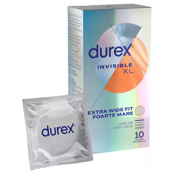 Durex Invisible XL - preservativo grande - ultra fino - caja de 10 unidades