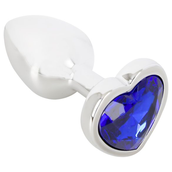 Magic Shiver - plug anal metálico con piedra (azul)