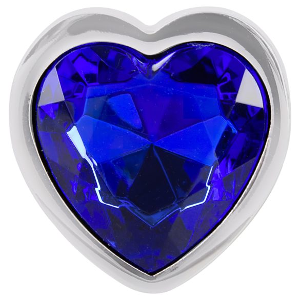 Magic Shiver - plug anal metálico con gema azul