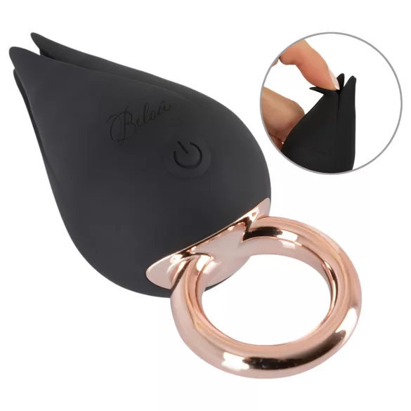 Belou - vibrador para dedos - silicona negra