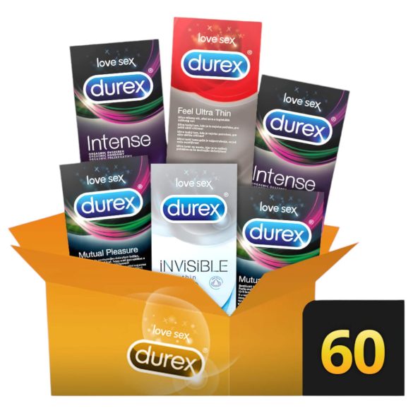 Durex Premium - Paquete de preservativos extra placer (6x10 unidades)