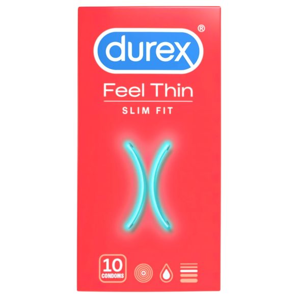 Durex Feel Thin Slim Fit - Sensación Real Preservativos (10 uds)