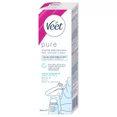   Veet Pure - crema depilatoria para la línea del bikini - para piel sensible (100 ml)