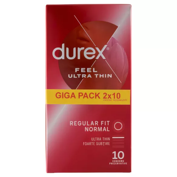 Durex - preservativo ultrafino realista - pack 2x10 unidades