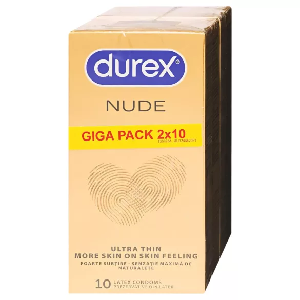 Durex Nude - preservativos ultrafinos (2×10 uds)