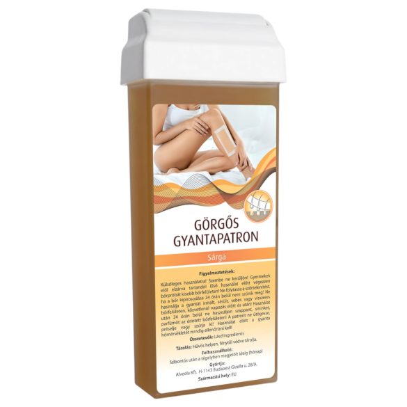 Cartucho de cera con rodillo ancho (100ml) - Amarillo