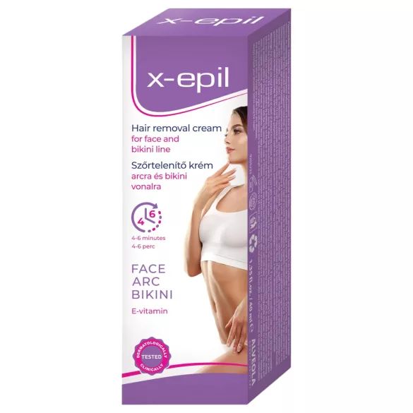 X-Epil - crema depilatoria facial y zona bikini - 40ml