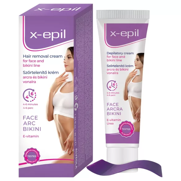 X-Epil - crema depilatoria facial y zona bikini - 40ml