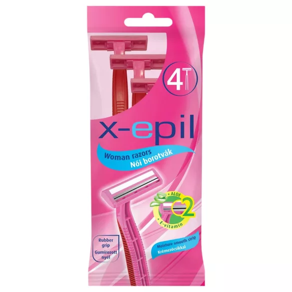 X-Epil - maquinilla de afeitar desechable mujer 2 hojas (4 unidades)