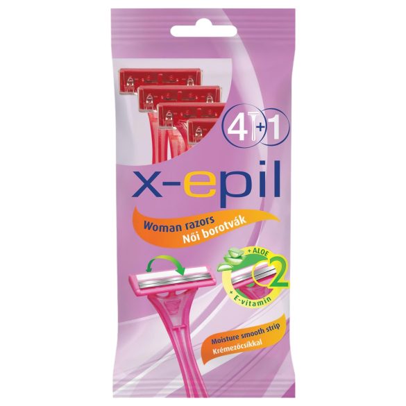 X-Epil - maquinilla de afeitar desechable mujer 2 hojas (5 uds)