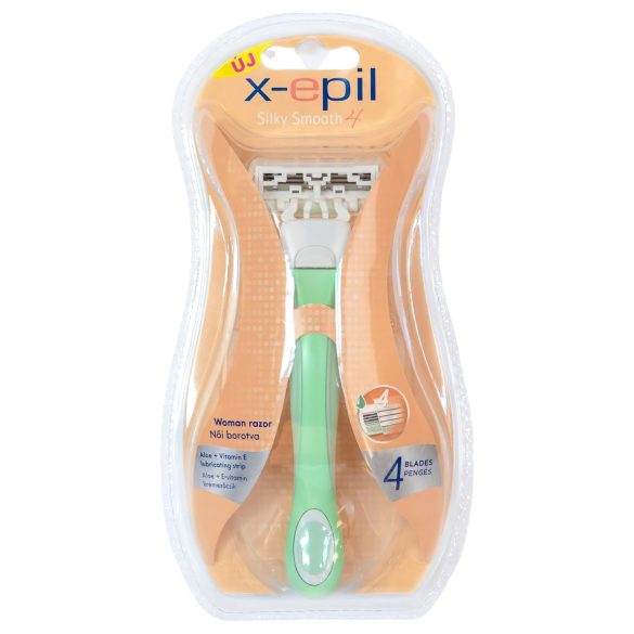 X-Epil Silky Smooth - maquinilla de afeitar mujer cabezal recambiable 4 hojas