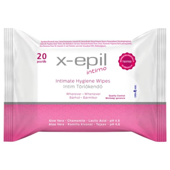 X-Epil Íntimo - Toallitas Íntimas (20 unidades)
