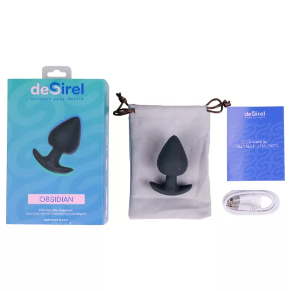 Desirel Obsidian - Vibrador anal con control por app (negro)