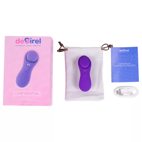 Desirel Confidential - vibrador para braguitas con control app - silicona lila