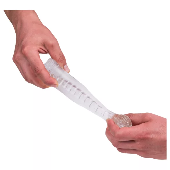 Masturbador Desirel Vertigo con interior acanalado (transparente)