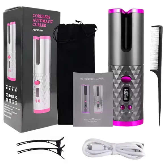 CAC - set de rizador sin cable (gris-rosa)
