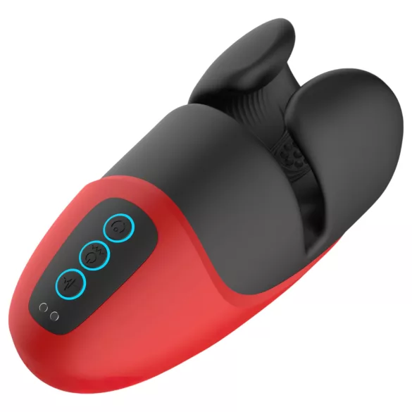 Lena - masturbador vibrador y de presión (rojo)