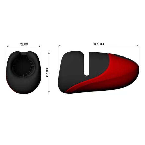 Lena - masturbador vibrador y de presión (rojo)