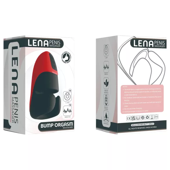 Lena - masturbador vibrador y de presión (rojo)