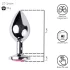 Desirel - plug anal - con joya rosa - metal plateado rosado - talla M