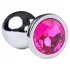 Desirel - plug anal - con joya rosa - metal plateado rosado - talla M