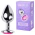 Desirel - plug anal - joya rosa grande - metal y rosa