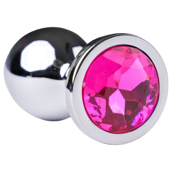 Desirel - plug anal - joya rosa grande - metal y rosa