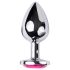 Desirel - plug anal - joya rosa grande - metal y rosa