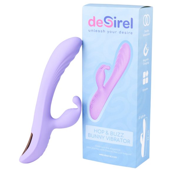 Desirel Hop & Buzz Bunny - Vibrador conejito doble estimulación silicona lila