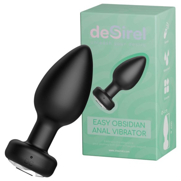 Desirel Easy Obsidian - Vibrador Anal Inalámbrico con Radio (Negro)