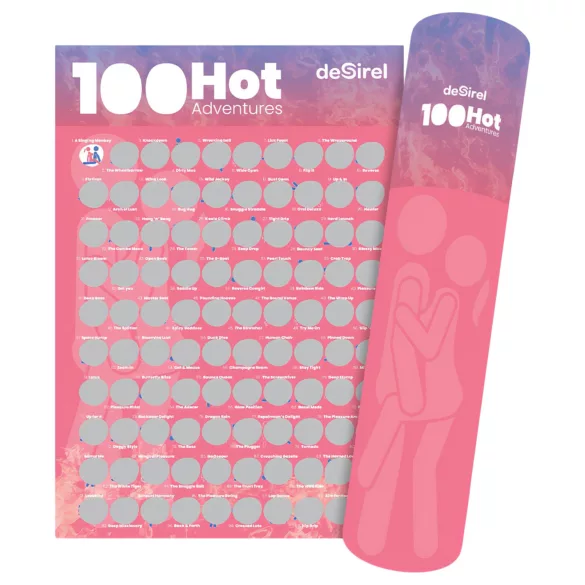 Desirel - póster rascable posiciones sexuales - juego de mesa 100 posturas