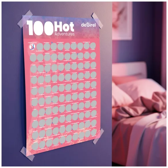 Desirel - póster rascable posiciones sexuales - juego de mesa 100 posturas