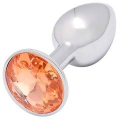 Sunfo - plug anal metálico - piedra dorada - plateado