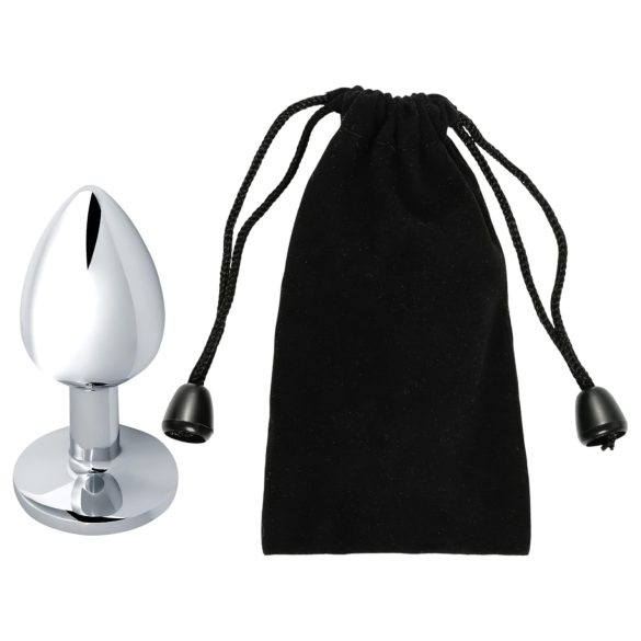 Sunfo - plug anal metálico - piedra amarilla - color plata