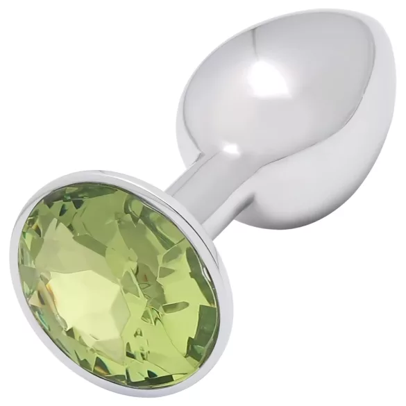 Sunfo - plug anal metálico - joya lima - color plateado