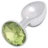 Sunfo - Plug anal metálico con piedra de lima (plata)