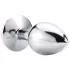 Sunfo - plug anal de metal con piedra rosa (plateado)