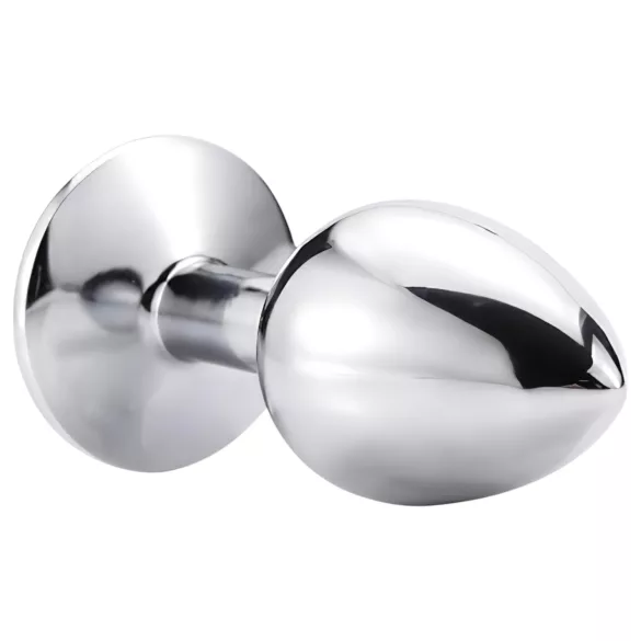 Sunfo - plug anal de metal con piedra azul claro (plata)