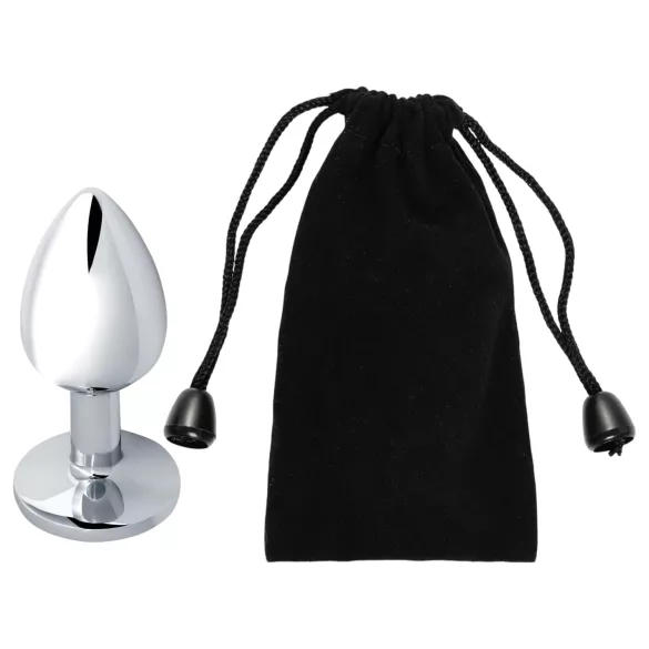 Sunfo - plug anal de metal con piedra azul claro (plata)