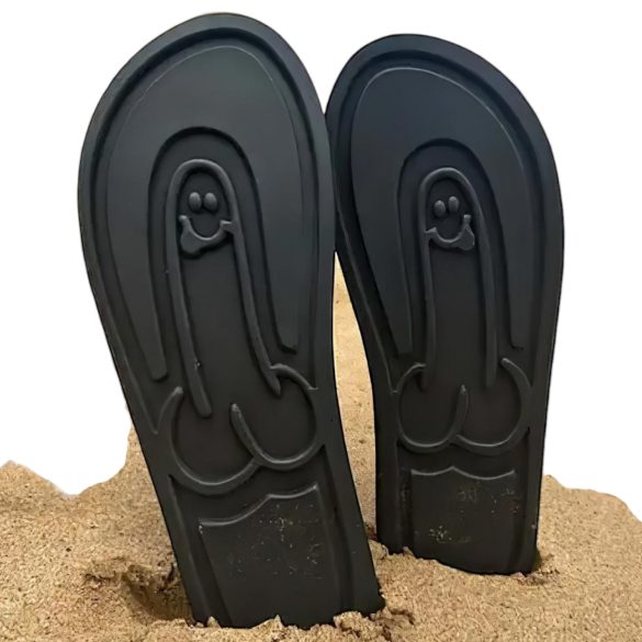 Chanclas con diseño divertido - negro - 44/45