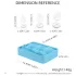 Molde para hacer cubitos de hielo con forma de plug anal (azul)