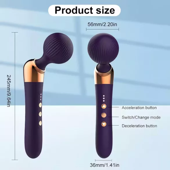 Vibrador masajeador recargable curvo (negro)