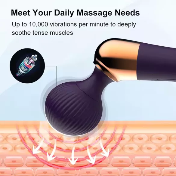 Vibrador masajeador recargable curvo (negro)