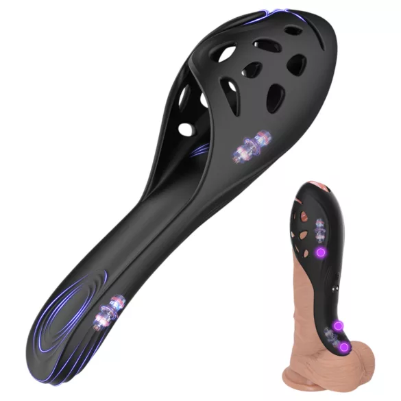 Biu-Biu - vibrador para pene - silicona - negro