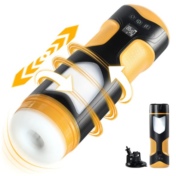 Lonely - masturbador automático rotatorio - silicona negra