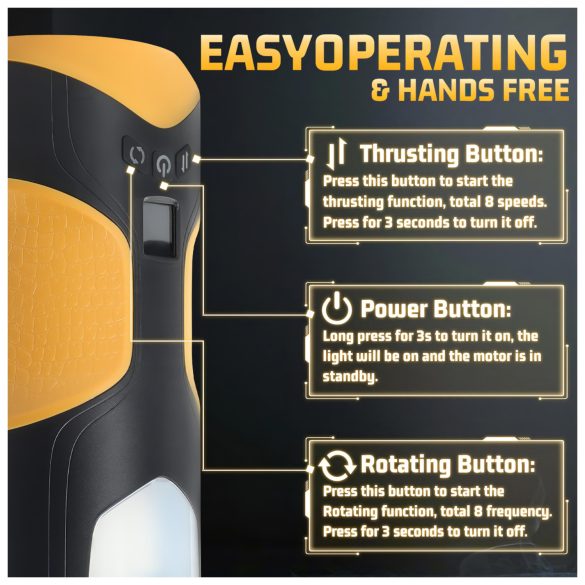 Lonely - masturbador automático rotatorio - silicona negra