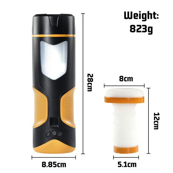 Lonely - masturbador automático rotatorio - silicona negra