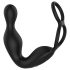 Lonely - vibrador prostático con cabeza giratoria y anillo para el pene (negro)